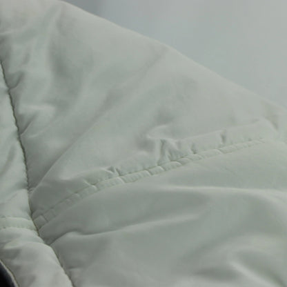 NIKE Embroidered Swoosh Logo White & Black Hooded Puffer Jacket (S) - Vintage Sole Melbourne