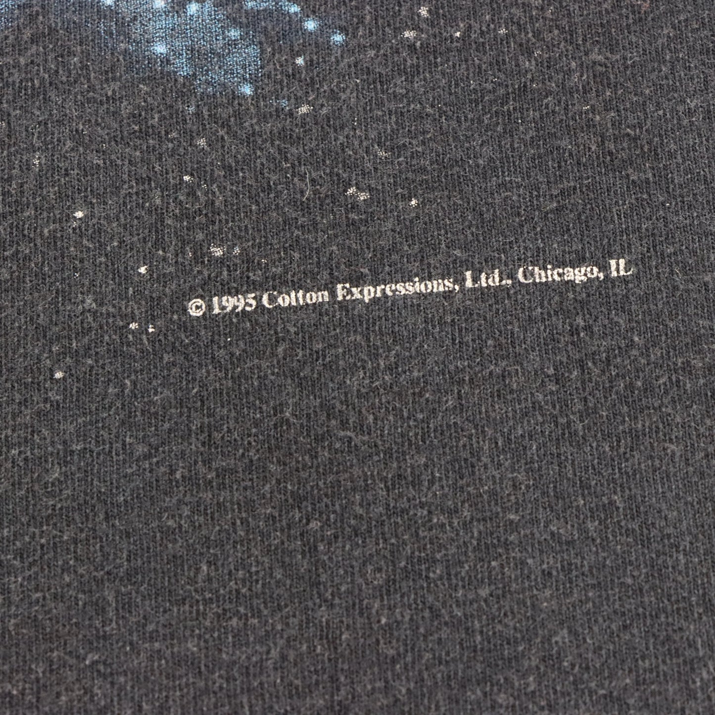 Vintage 1995 Solar System Double Sided Faded Black T-Shirt (XL TALL)