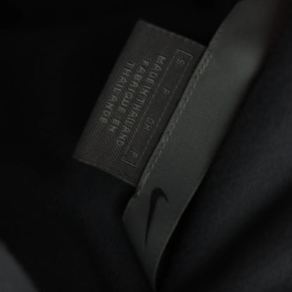 NIKE Embroidered Swoosh Logo White & Black Hooded Puffer Jacket (S) - Vintage Sole Melbourne