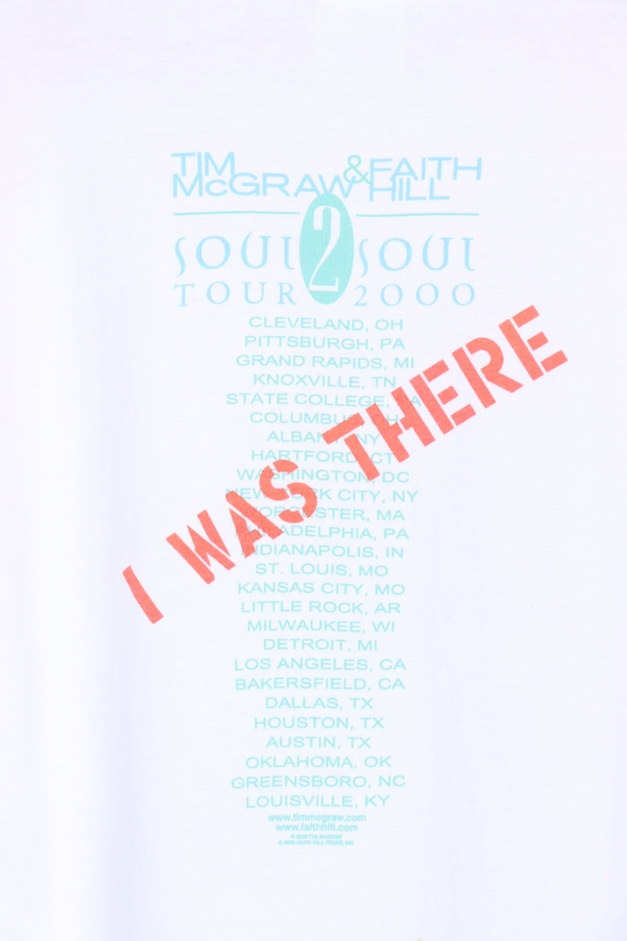 Tim McGraw & Faith Hill 'I Was There!' Tour Band Merch T-Shirt (M-L)