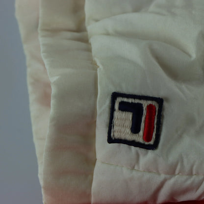 FILA Retro Embroidered Logo Italy Made Red & White Jacket (M-L) - Vintage Sole Melbourne