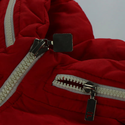 FILA Retro Embroidered Logo Italy Made Red & White Jacket (M-L) - Vintage Sole Melbourne