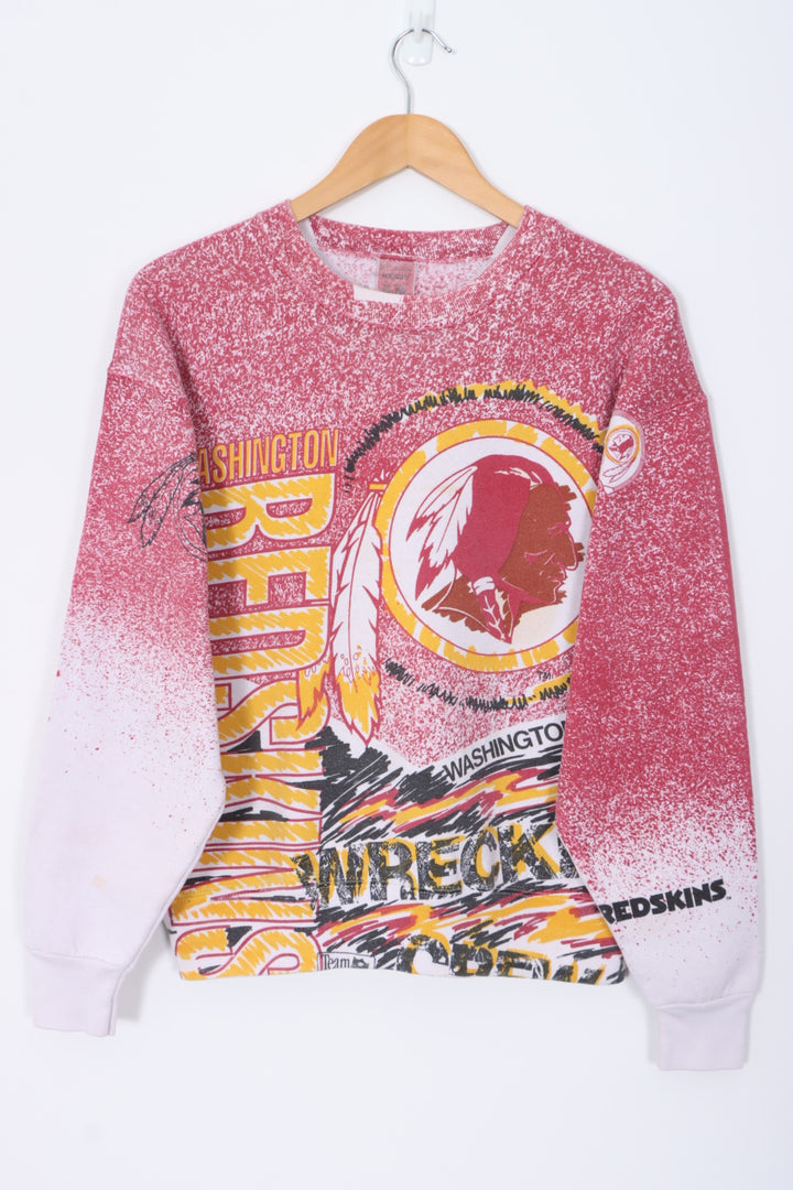 NFL Washington Redskins 90s Wrecking Crew All Over Sweatshirt USA Ma Vintage Sole Melbourne