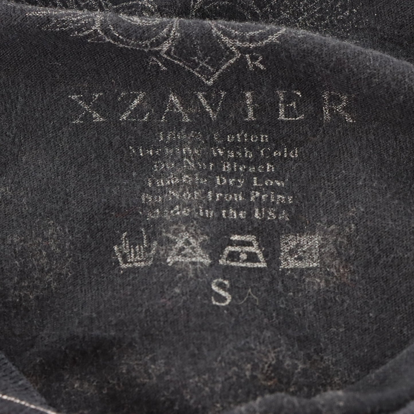 XZAVIER "Family Tradition" Bronze Foil Detail Y2K Style USA Made Cross Dagger T-Shirt (S)
