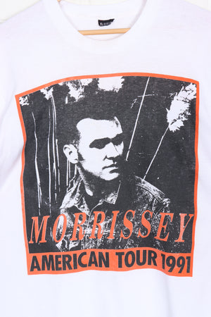 Vintage 1991 Morrissey Debut 'Sold Out' American Tour 50/50 Merch Tee (L)