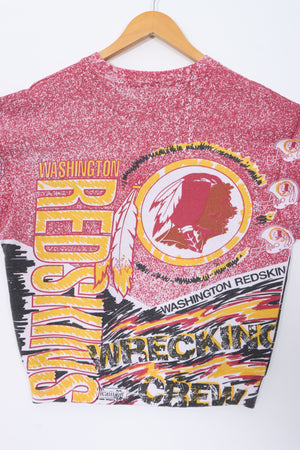 NFL Washington Redskins 90s 'Wrecking Crew' All Over Sweatshirt USA Made (S)