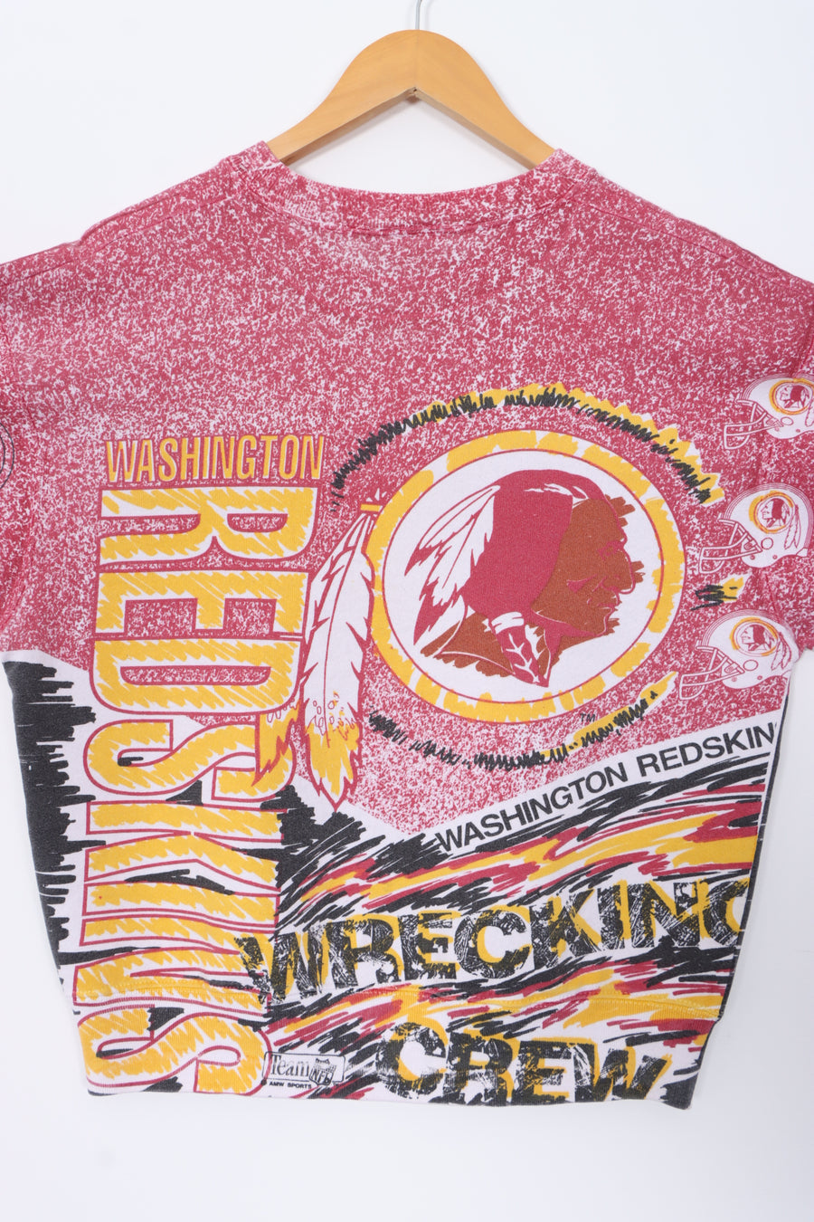 NFL Washington Redskins 90s 'Wrecking Crew' All Over Sweatshirt USA Made (S)