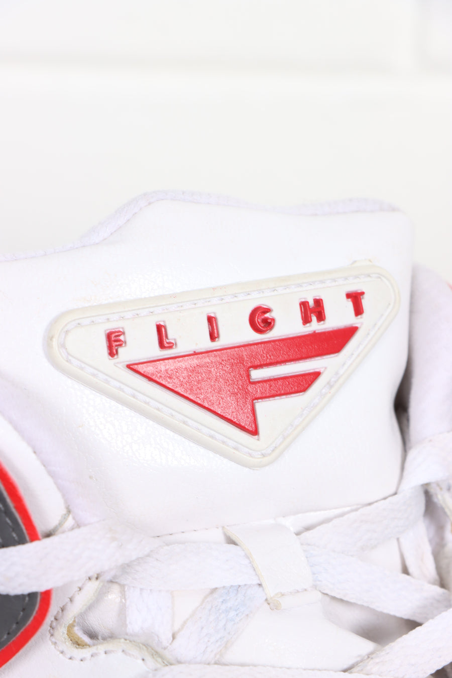 NIKE Air 'Flight Falcon' White Grey Red Mid Sneakers (11)