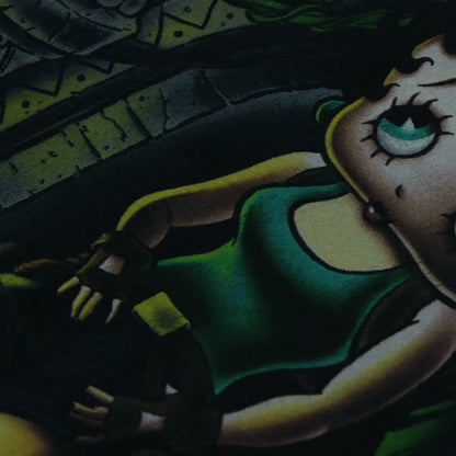 BETTY BOOP Y2K 'Boop Raider' Jungle Adventure Green T Shirt (XL)