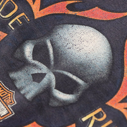 Vintage HARLEY DAVIDSON "Live To Ride Ride To Live" Bobby's Territorial Yuma Arizona USA Made Long Sleeve Tee (XL)