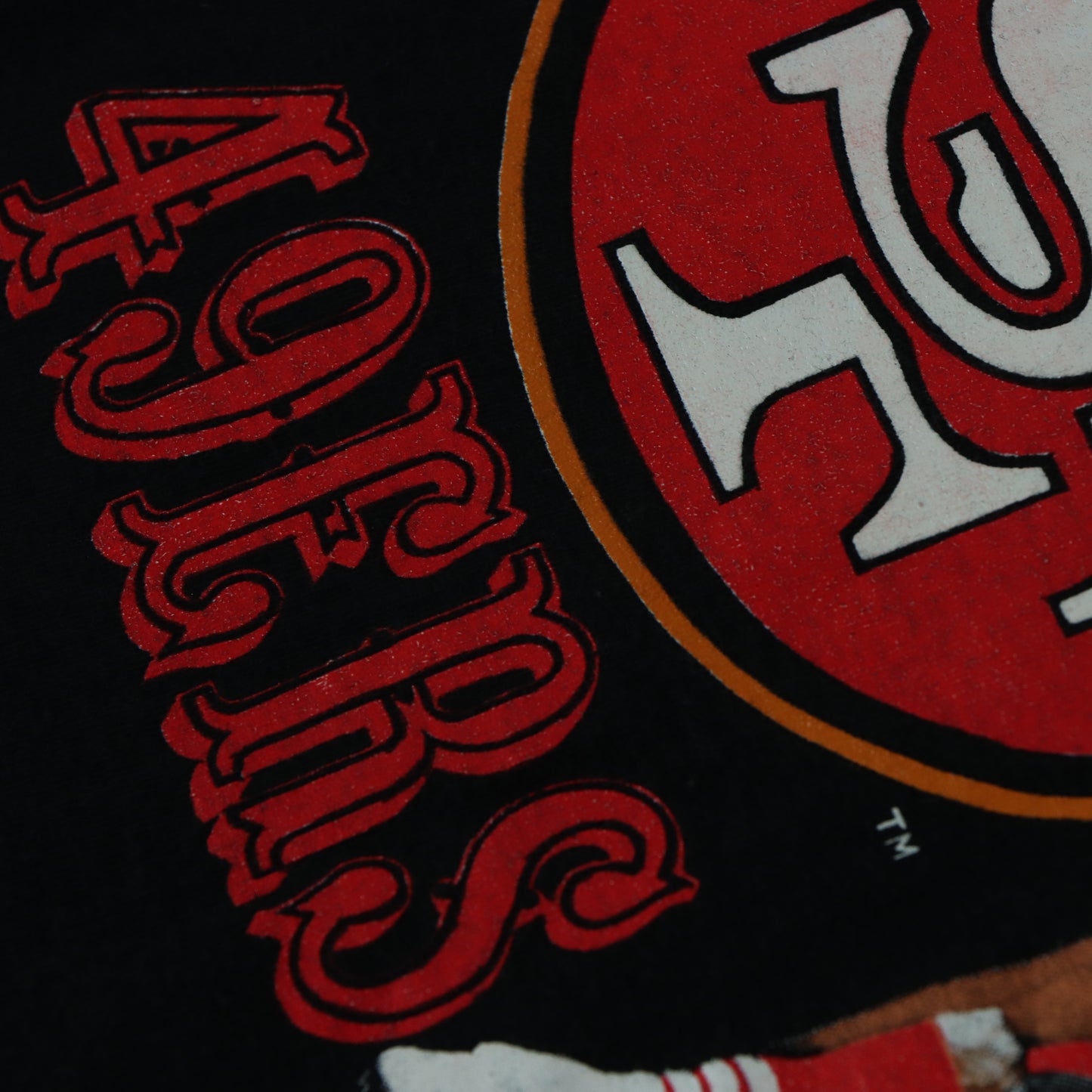 49ERS Joe Montana 'Unstoppable' Single Stitch NFL Black Football T Shirt (XL)