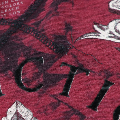 AFFLICTION "Live Fast" Vintage Y2K Red USA Made Long Sleeve Tee (L)