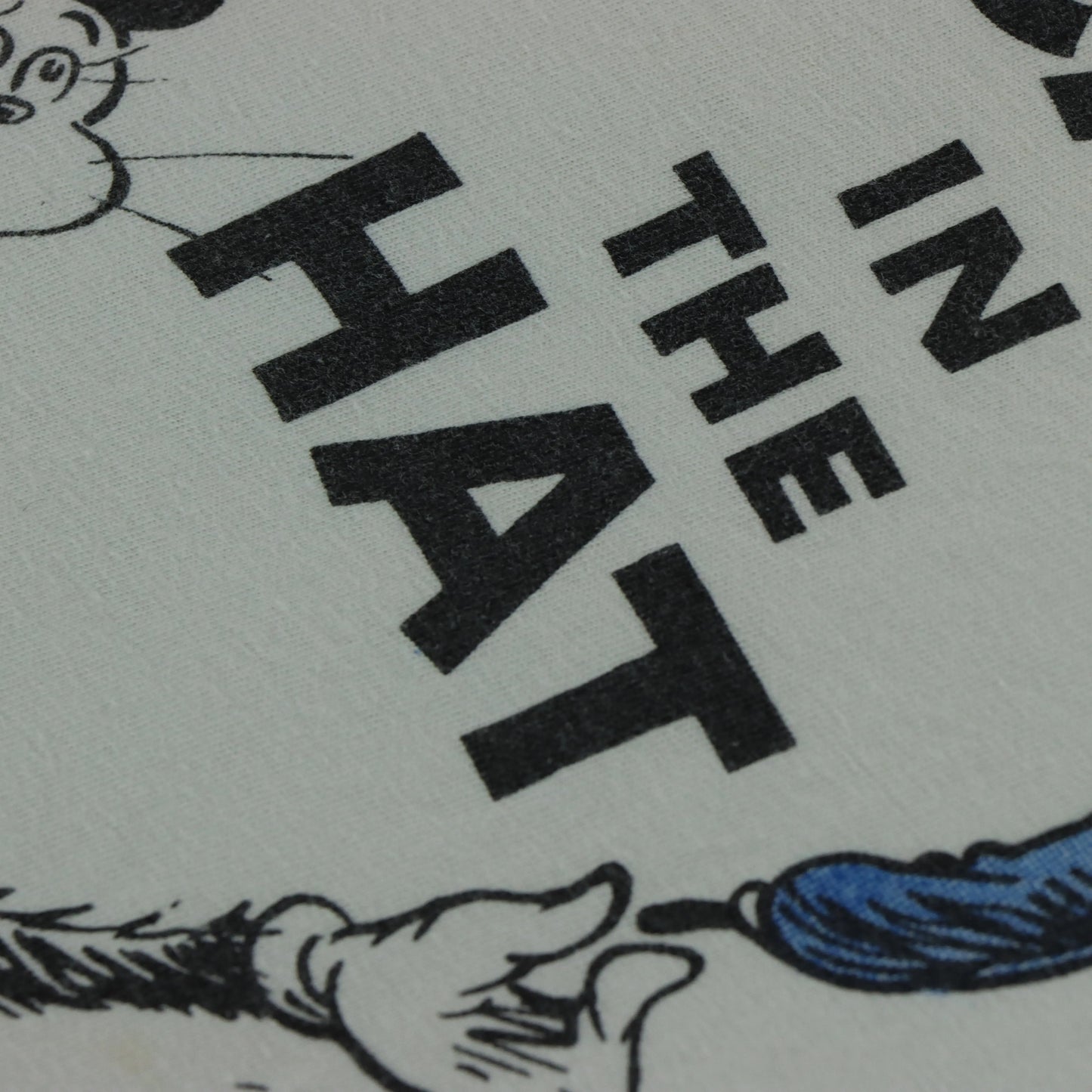 Vintage CAT IN THE HAT By Dr.Seuss Cartoon USA Made Single Stitch T Shirt (M-L) - Vintage Sole Melbourne