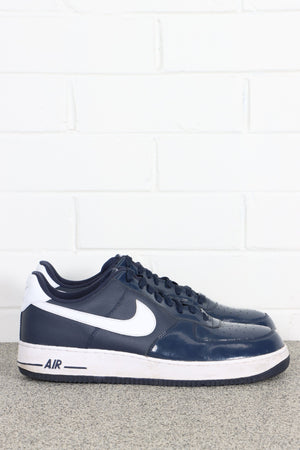 NIKE Air Force 1 'Midnight Navy' Patent Low Sneakers (14)