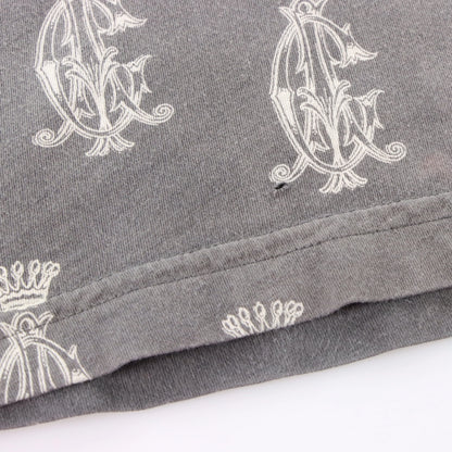 Vintage CHRISTIAN AUDIGIER Double Panther Embellished Cream & Grey Y2K T-Shirt USA Made (XL-XXL)