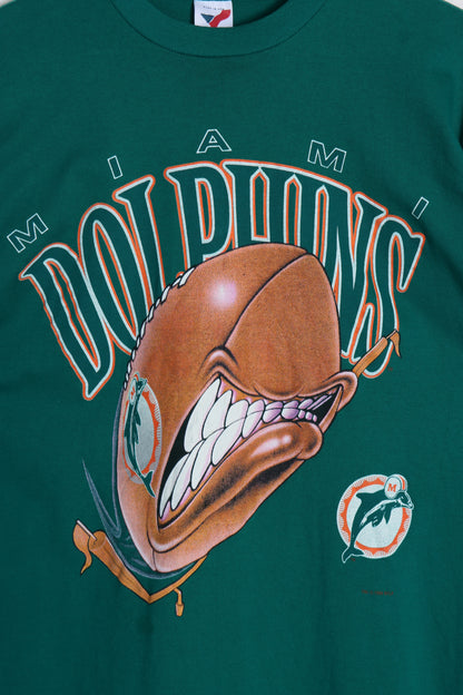 Miami Dolphins NFL Football Spell Out T-Shirt (L)