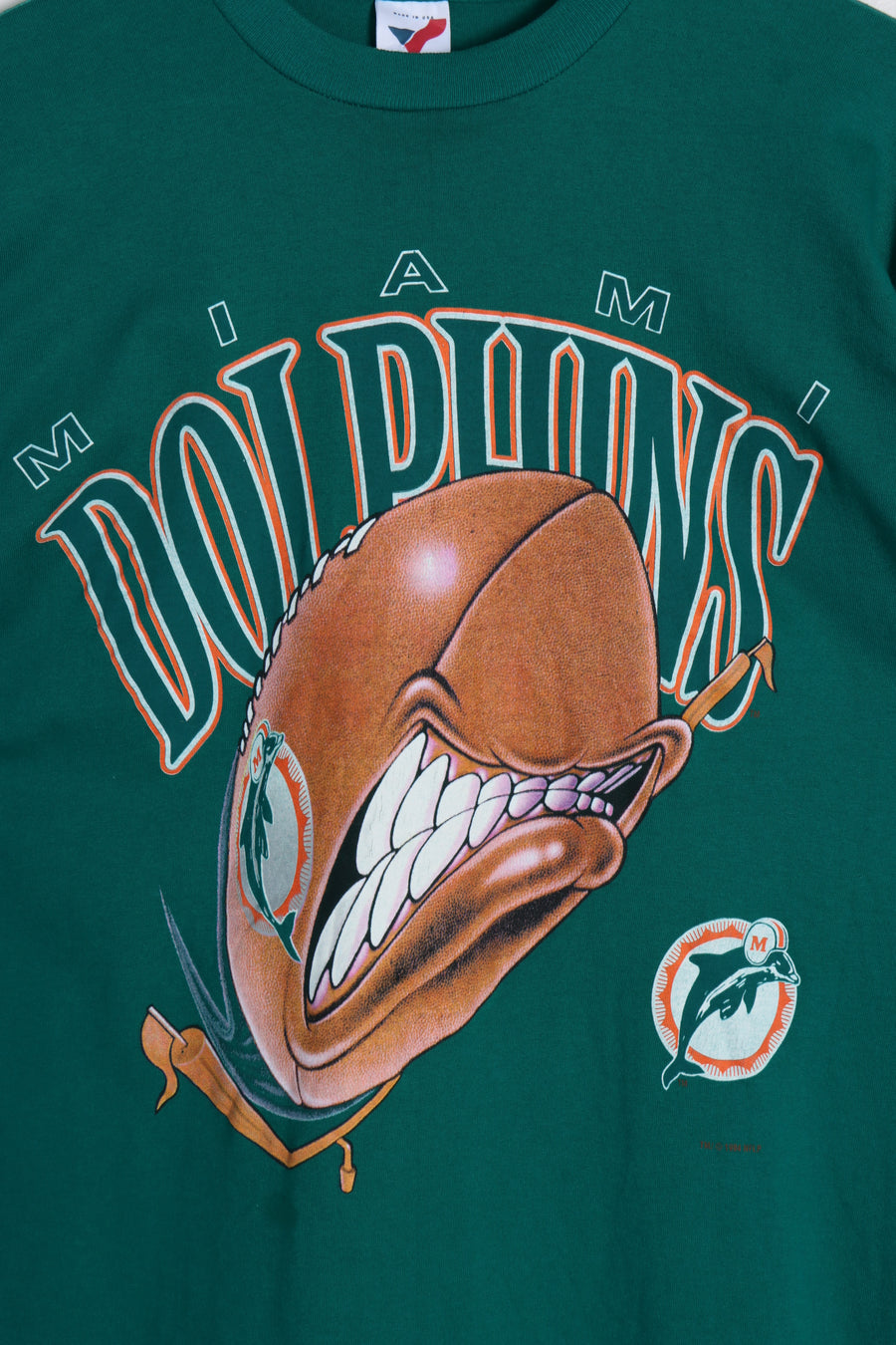 Miami Dolphins NFL Football Spell Out T-Shirt (L)