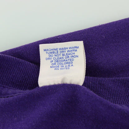 Minnesota Vikings Single Stitch Purple & Yellow USA Made TRENCH Football Tee (M-L)