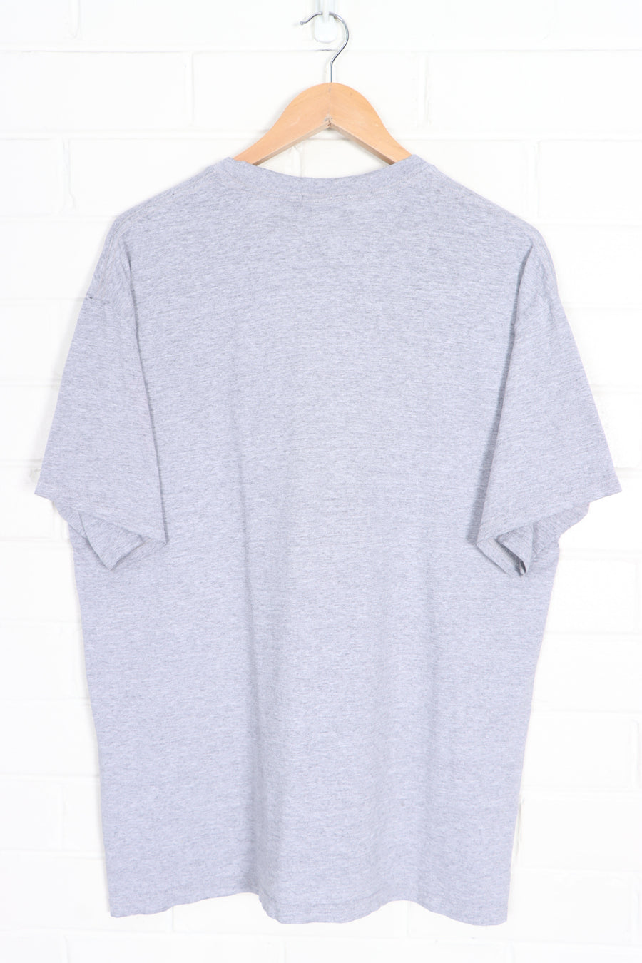 NIKE Embroidered Swoosh Logo Grey T-Shirt (L)