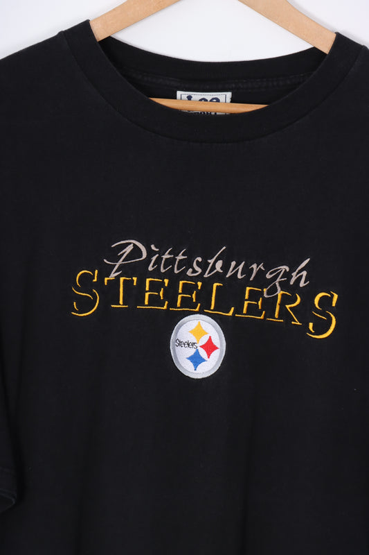 LEE Pittsburgh Steelers Embroidered NFL Pro Sport Tee (XL)