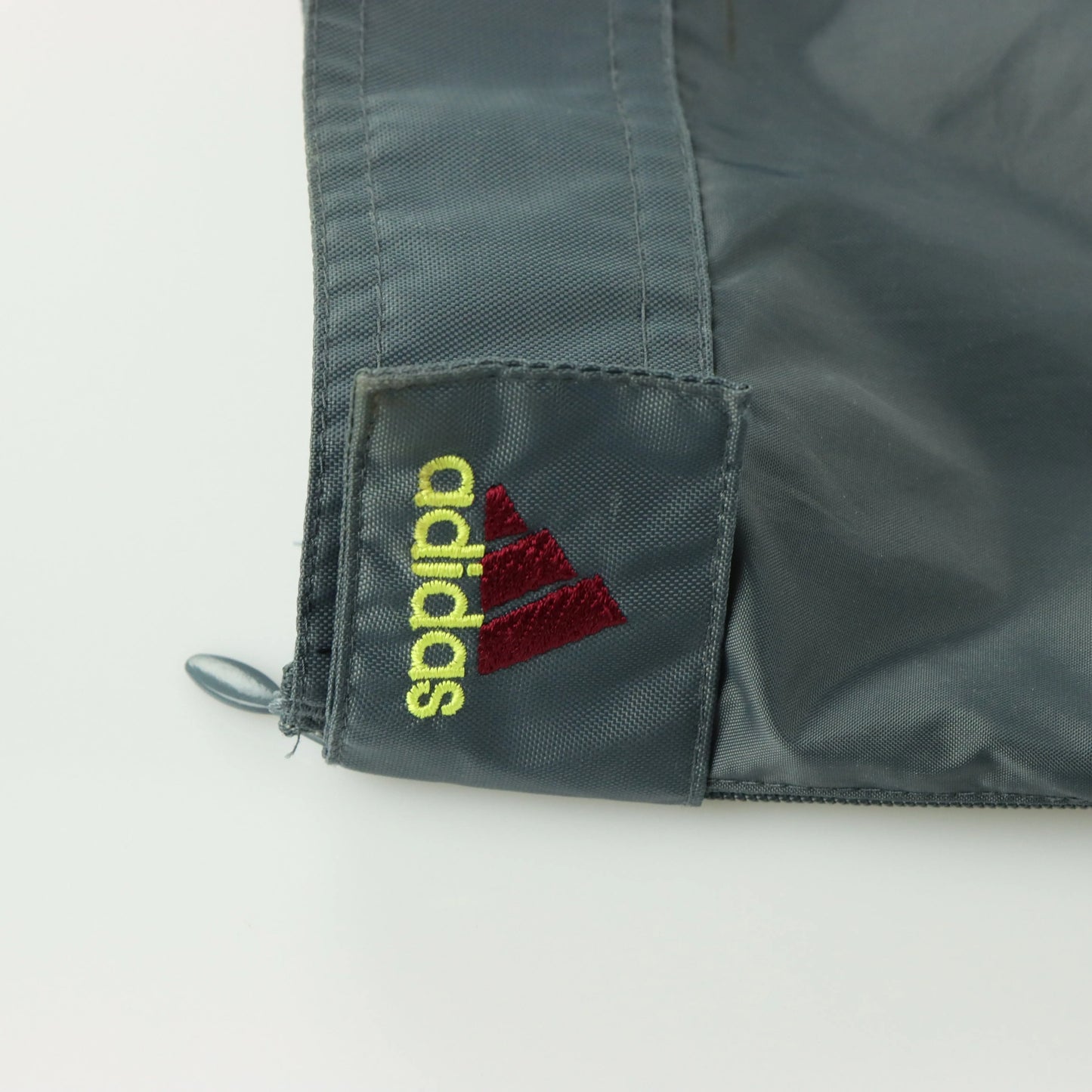 ADIDAS Embroidered Logo 3 Stripe Grey & Burgundy Track Pants (XL) - Vintage Sole Melbourne