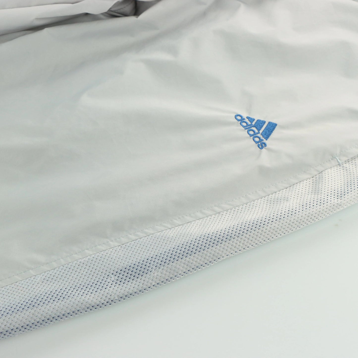 ADIDAS Embroidered Logo Grey Mesh Side Track Pants (M) - Vintage Sole Melbourne