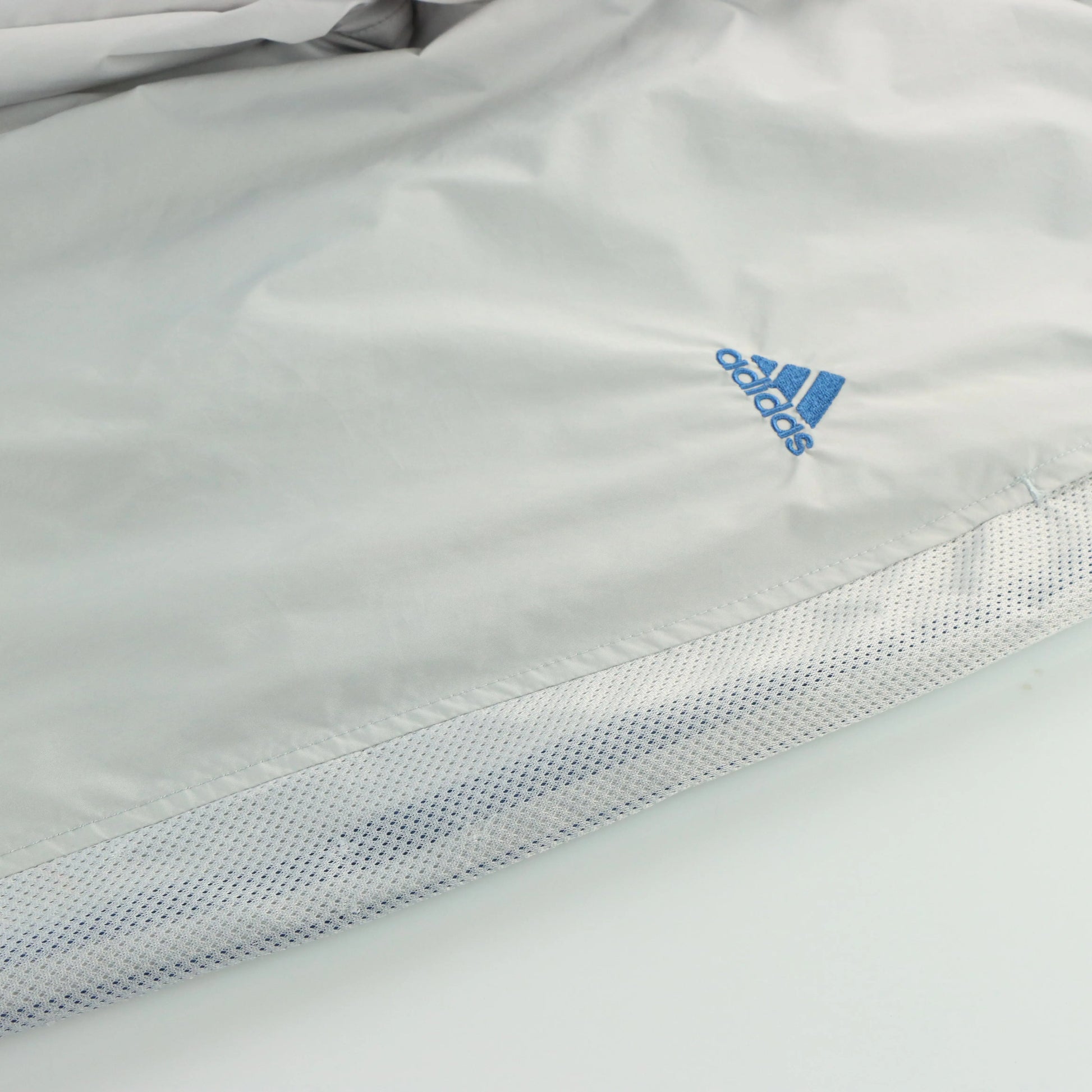 ADIDAS Embroidered Logo Grey Mesh Side Track Pants (M) - Vintage Sole Melbourne