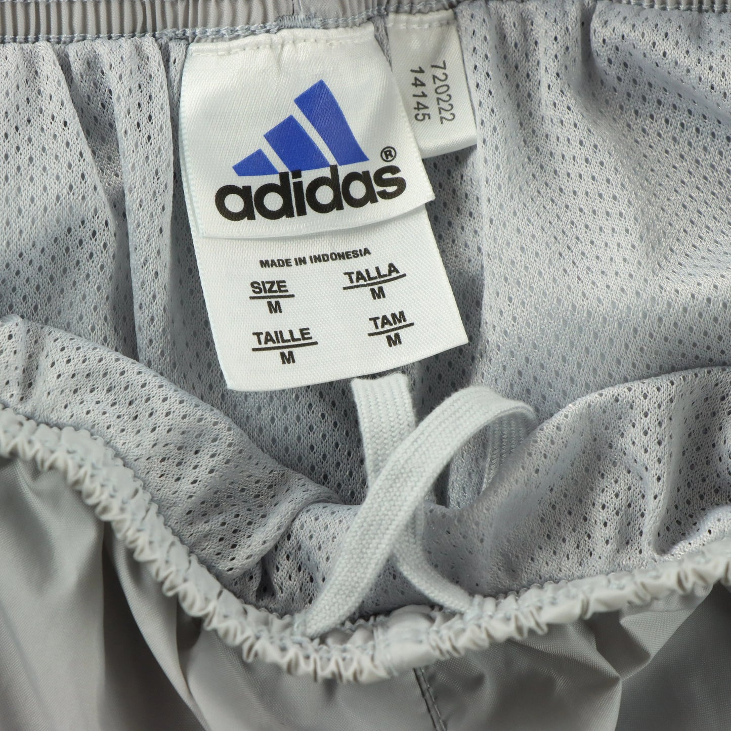 ADIDAS Embroidered Logo Grey Mesh Side Track Pants (M) - Vintage Sole Melbourne