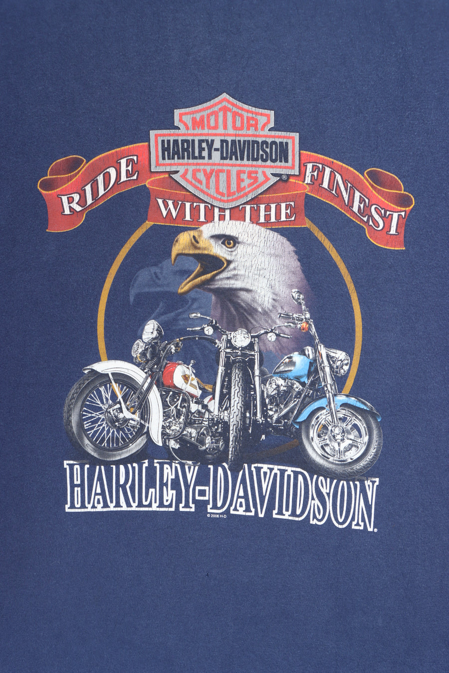 HARLEY DAVIDSON "Ride With The Finest" Front Back T-Shirt (L)
