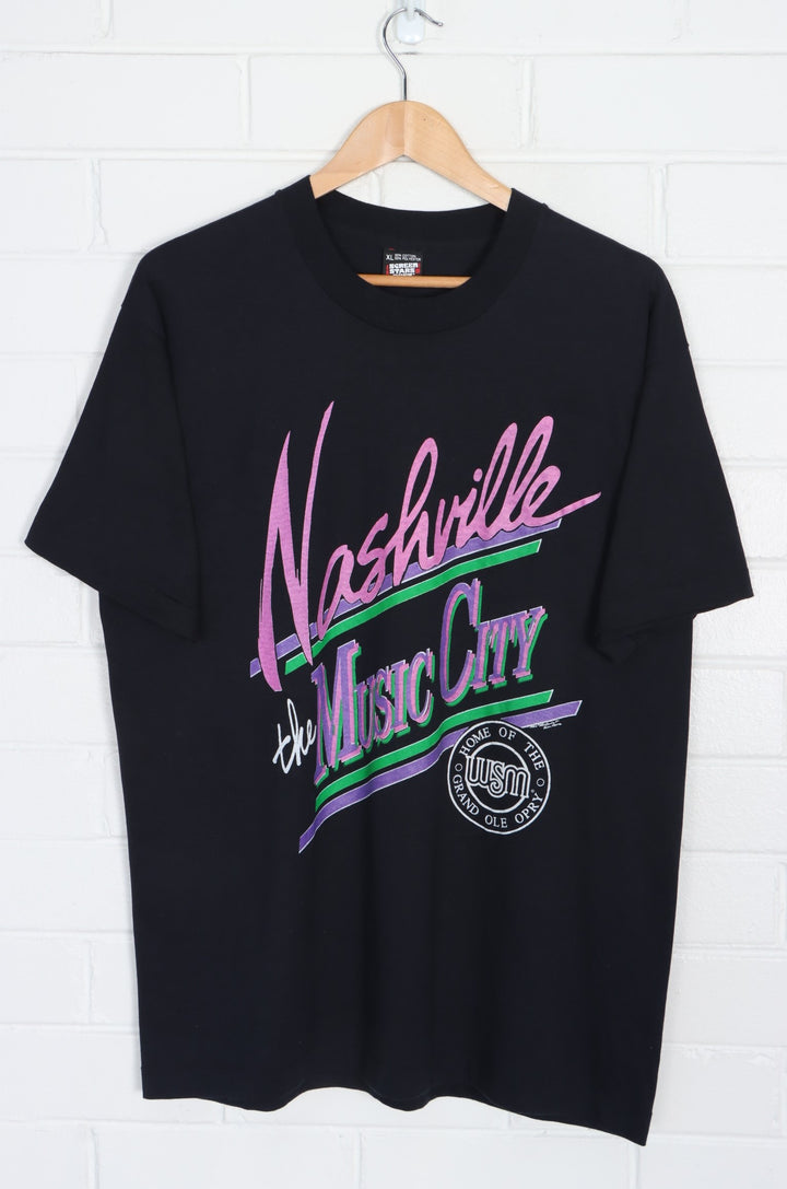 Nashville 1990 "Music City" Single Stitch T-Shirt USA Made (L-XL)