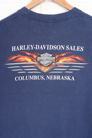 HARLEY DAVIDSON "Ride With The Finest" Front Back T-Shirt (L)