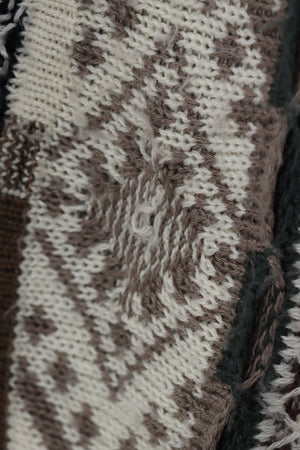 PROTEGE Brown Tones Coogi Style 3D Sweater Knit (L)