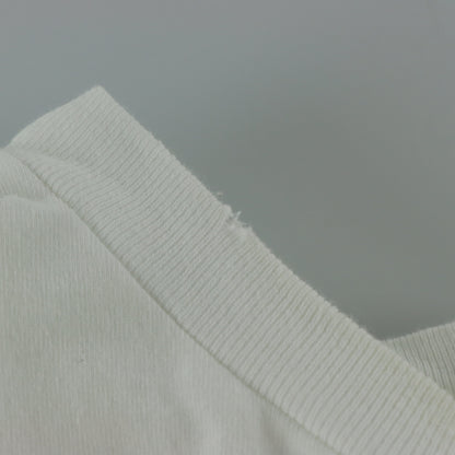 NIKE Red & Navy Big Centre Swoosh Outline White T-Shirt (L)