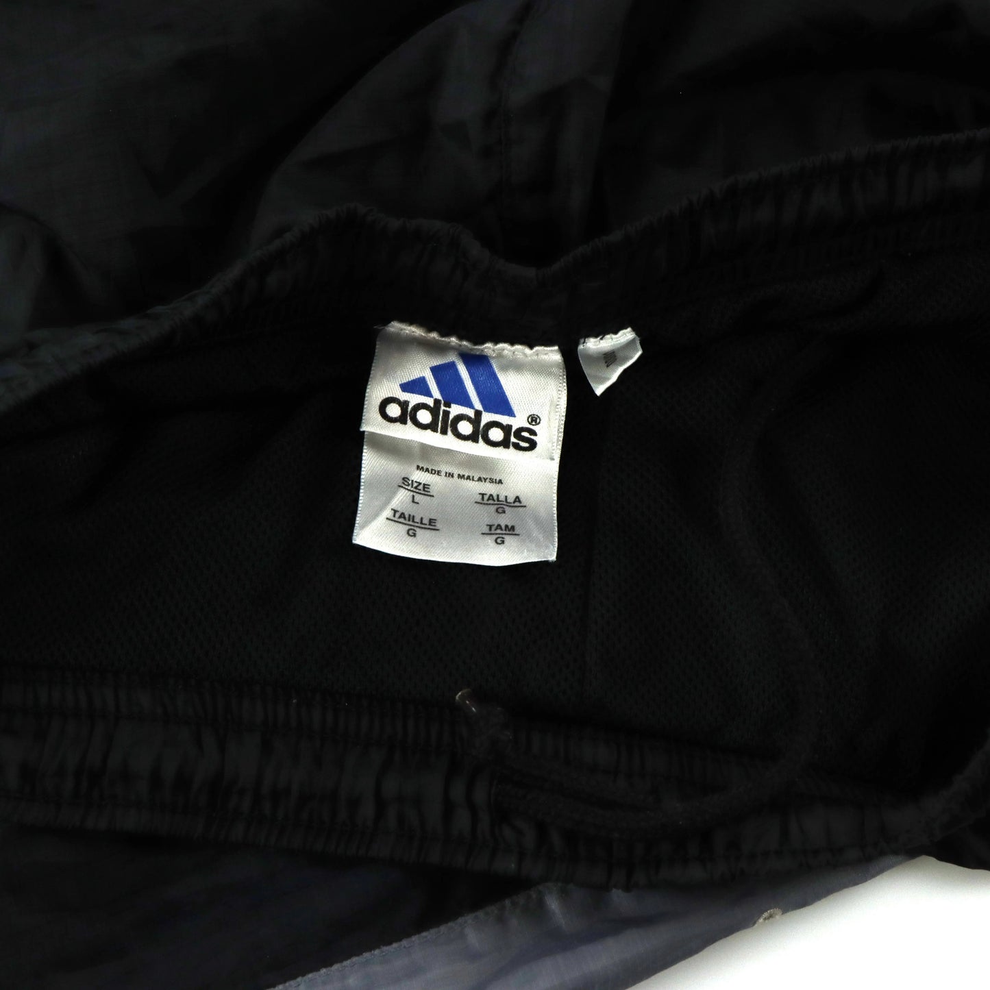 ADIDAS Embroidered Logo 3 Stripe Grey Panel Black Track Pants (XS-S) - Vintage Sole Melbourne