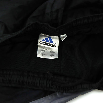 ADIDAS Embroidered Logo 3 Stripe Grey Panel Black Track Pants (XS-S) - Vintage Sole Melbourne