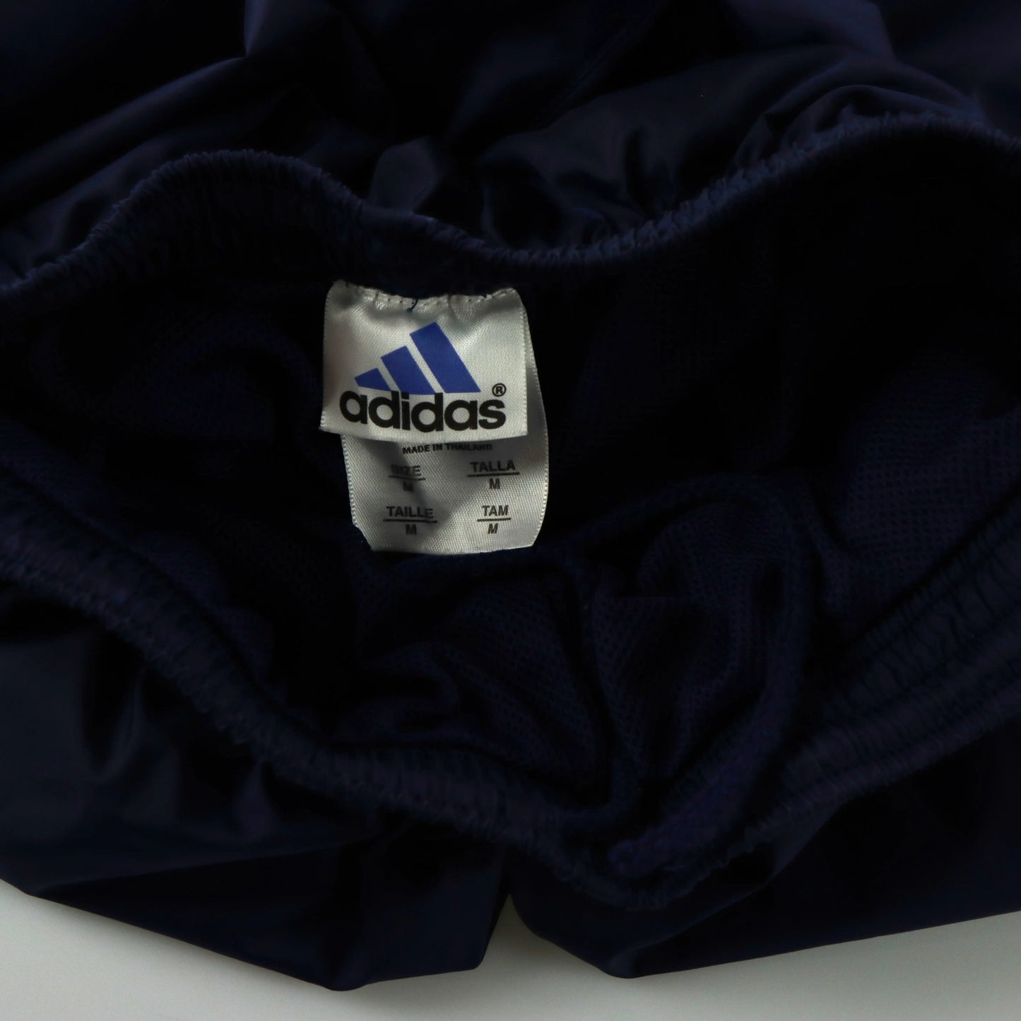 ADIDAS 3 Stripe Embroidered Logo Cuffed Navy Track Pants (S-M) - Vintage Sole Melbourne
