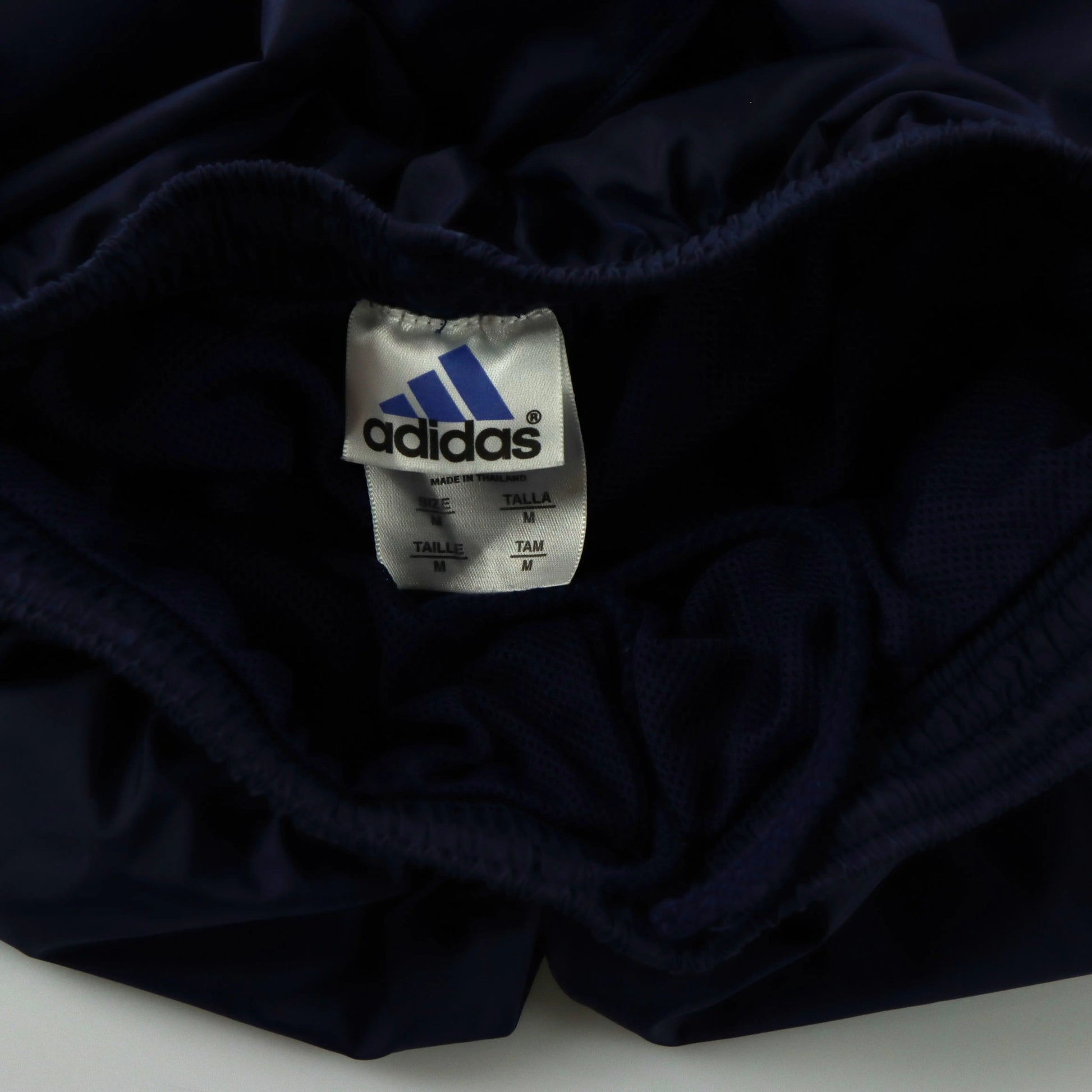 ADIDAS 3 Stripe Embroidered Logo Cuffed Navy Track Pants (S-M) - Vintage Sole Melbourne