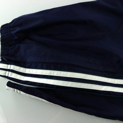 ADIDAS 3 Stripe Embroidered Logo Cuffed Navy Track Pants (S-M) - Vintage Sole Melbourne