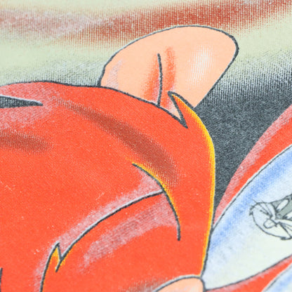 Vintage 1995 YOSEMITE SAM Looney Tunes Moustache USA Made Grey T Shirt (M-L) - Vintage Sole Melbourne