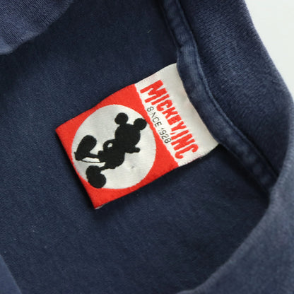 DONALD DUCK Disney Cartoon Drawing USA Made Navy T Shirt (L-XL) - Vintage Sole Melbourne