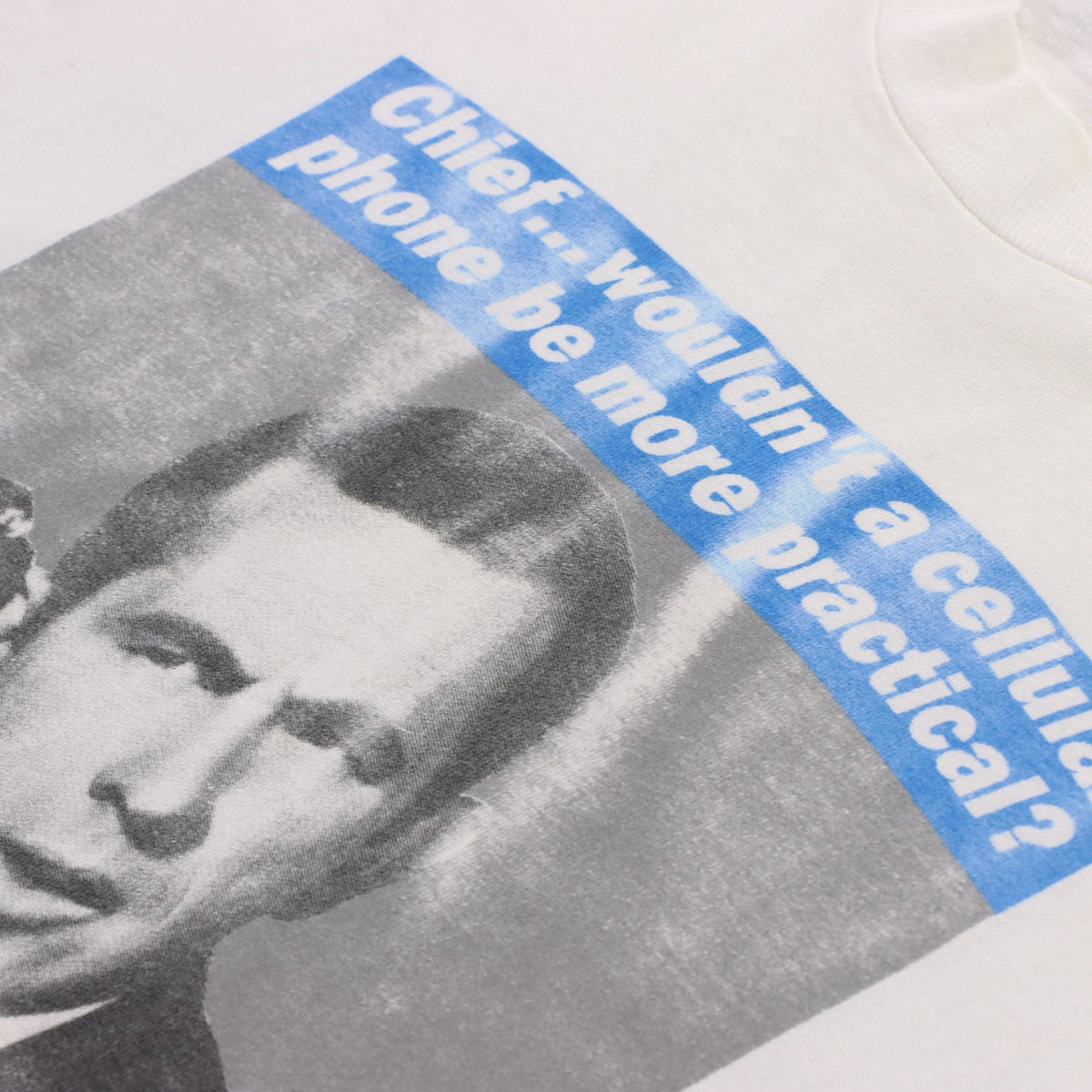 Vintage 1993 GET SMART 'Cellular Phone' CBS White Single Stitch T-Shirt (L)