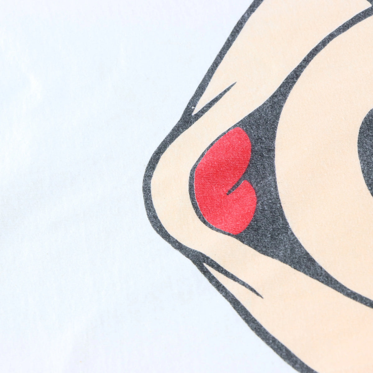 Vintage MINNIE MOUSE Big Face Disney Cartoon Single Stitch White T-Shirt (XL-XXL)