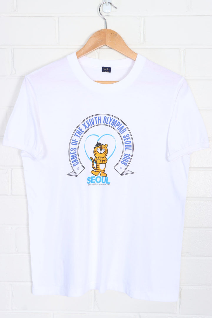 Vintage 1988 Seoul Olympics 'Hodori' T-Shirt (S-M)