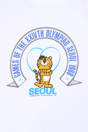 Vintage 1988 Seoul Olympics 'Hodori' T-Shirt (S-M)