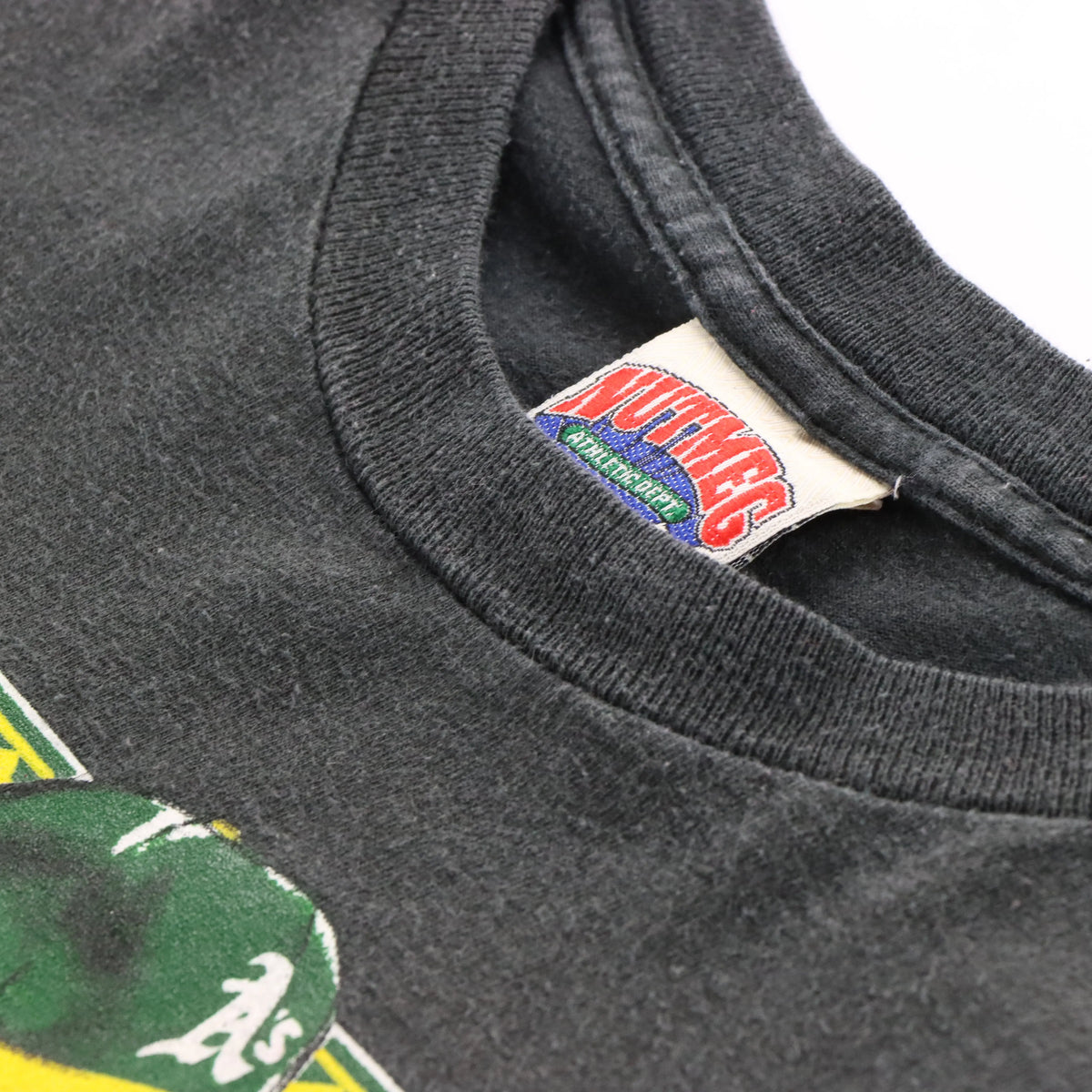 Vintage OAKLAND A'S Dave Stewart MLB USA Made Grey Baseball T-Shirt (XL)