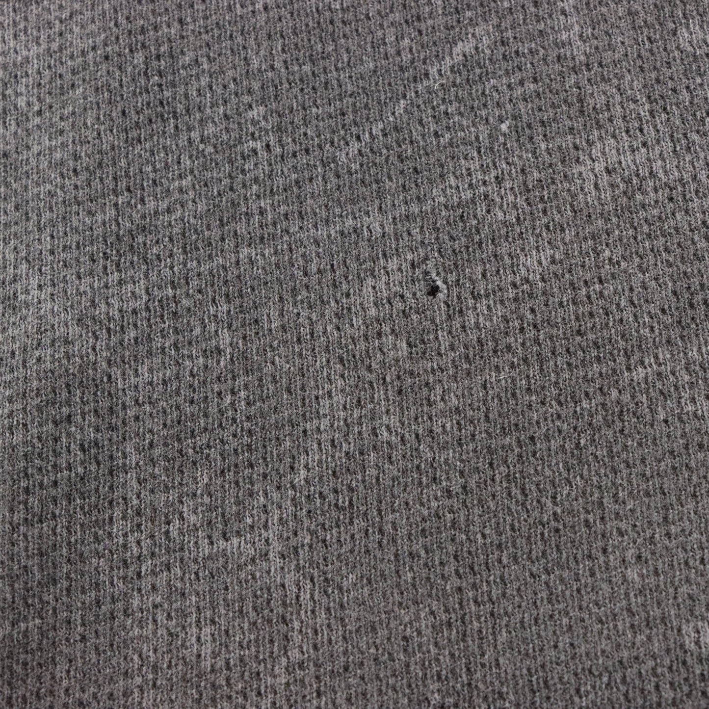 Vintage ARCHAIC AFFLICTION Velvet Cross Detail Grey Y2K Waffle Knit Thermal Long Sleeve Tee USA Made (M TALL)