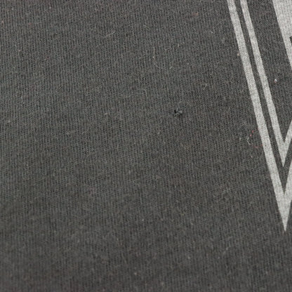 Vintage TAPOUT Silver Foil Detail Crosses & Skulls Y2K Black T-Shirt (XXL)