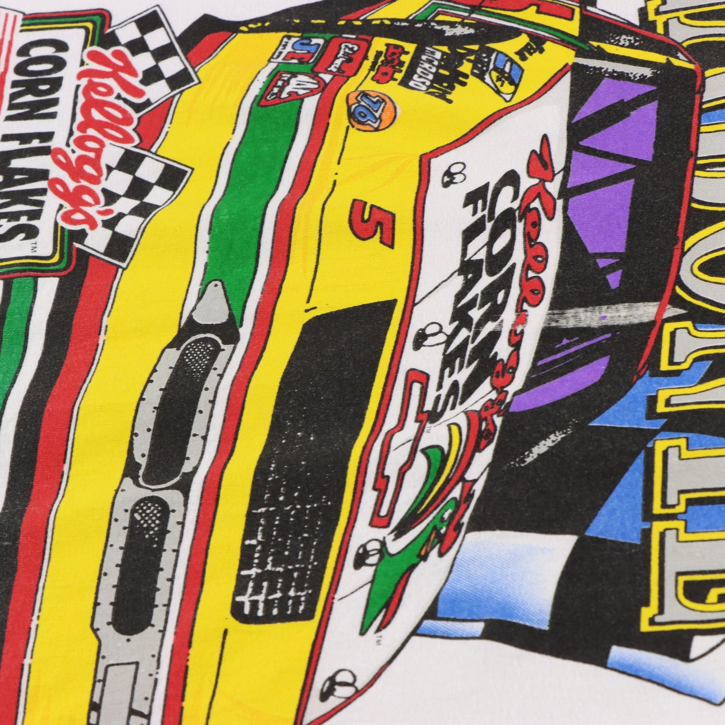 1994 TERRY LABONTE X NASCAR Kellogs Corn Flakes Racing USA Made White T-Shirt (L)