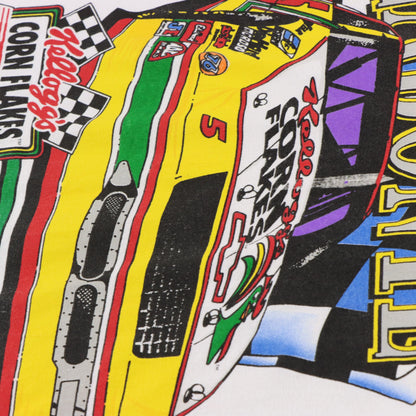 1994 TERRY LABONTE X NASCAR Kellogs Corn Flakes Racing USA Made White T-Shirt (L)
