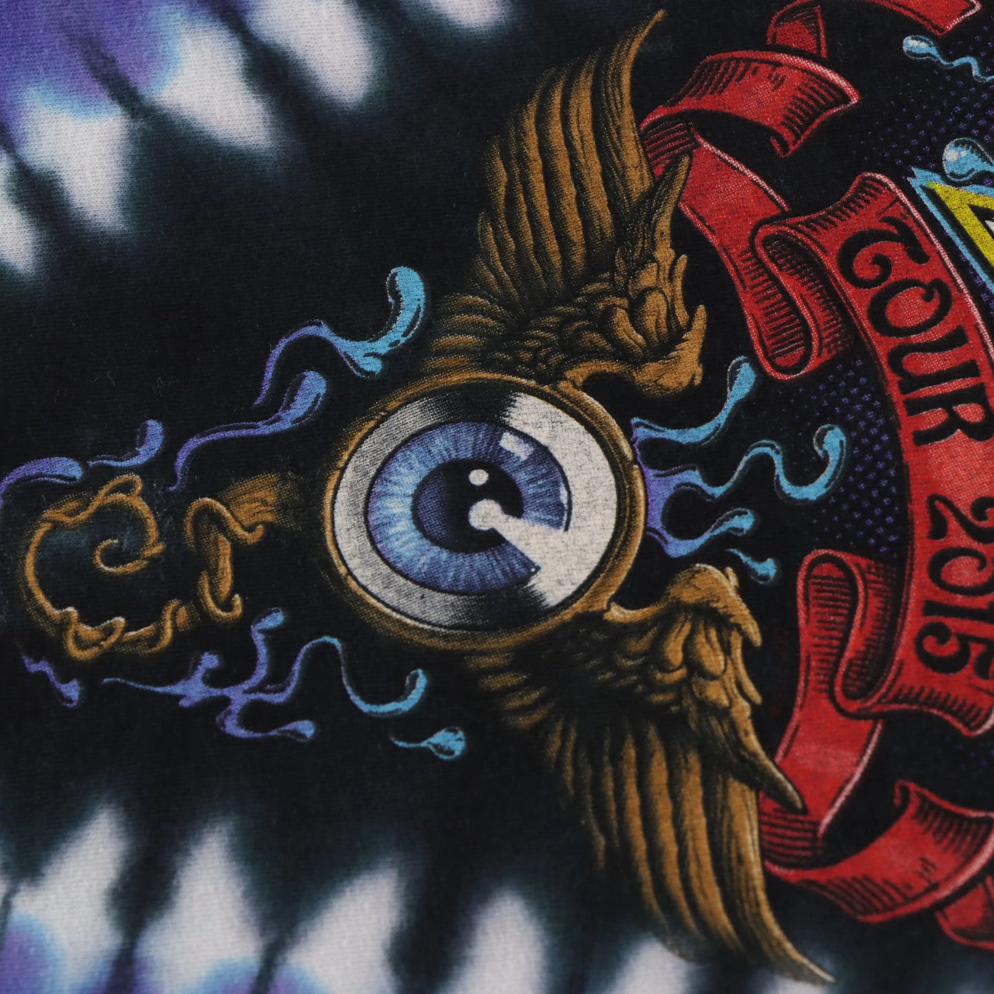 Vintage LIQUID BLUE Dead & Company Tour Eye Tie Dye Music T-Shirt (L)